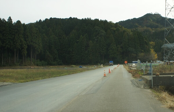 工事中の道路