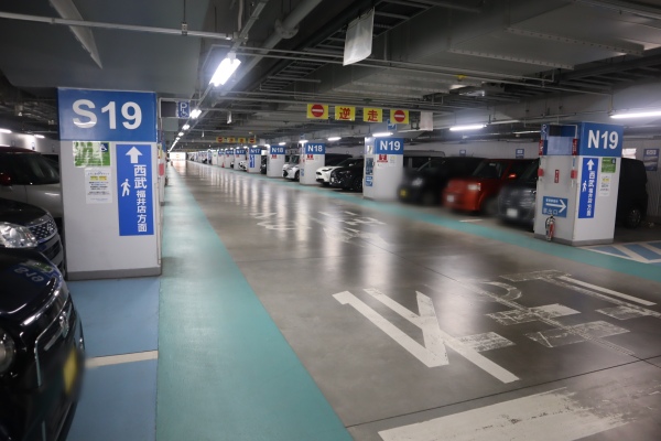 福井駅の地下駐車場
