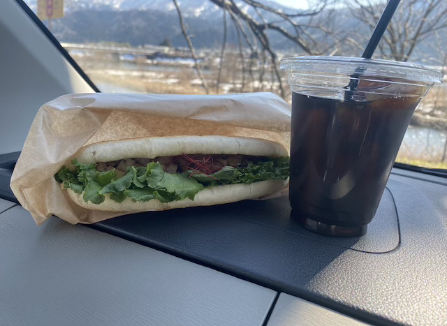 舞茸とチキンのサンド